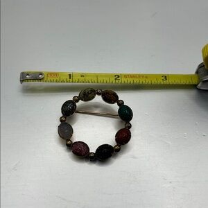 1960s 12k gf scarab circle pin. Great vintage condition